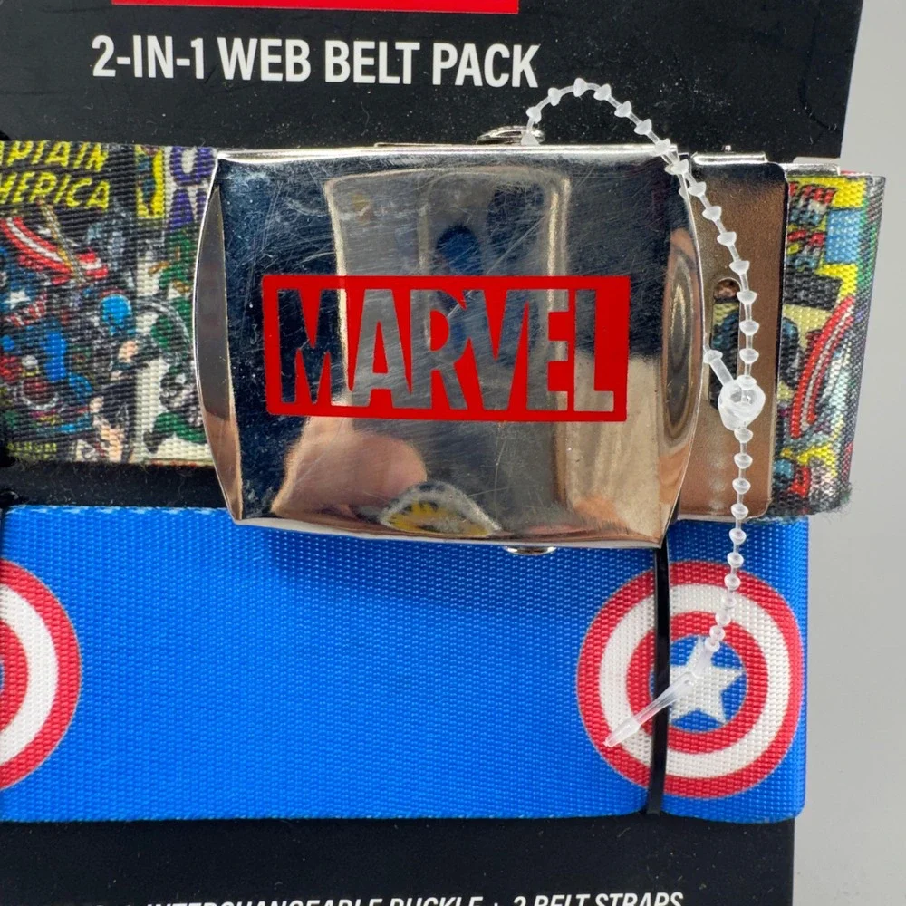 Marvel Captain America 2-in-1 Web Belt Pack One Size Multi Comic Book Superhero